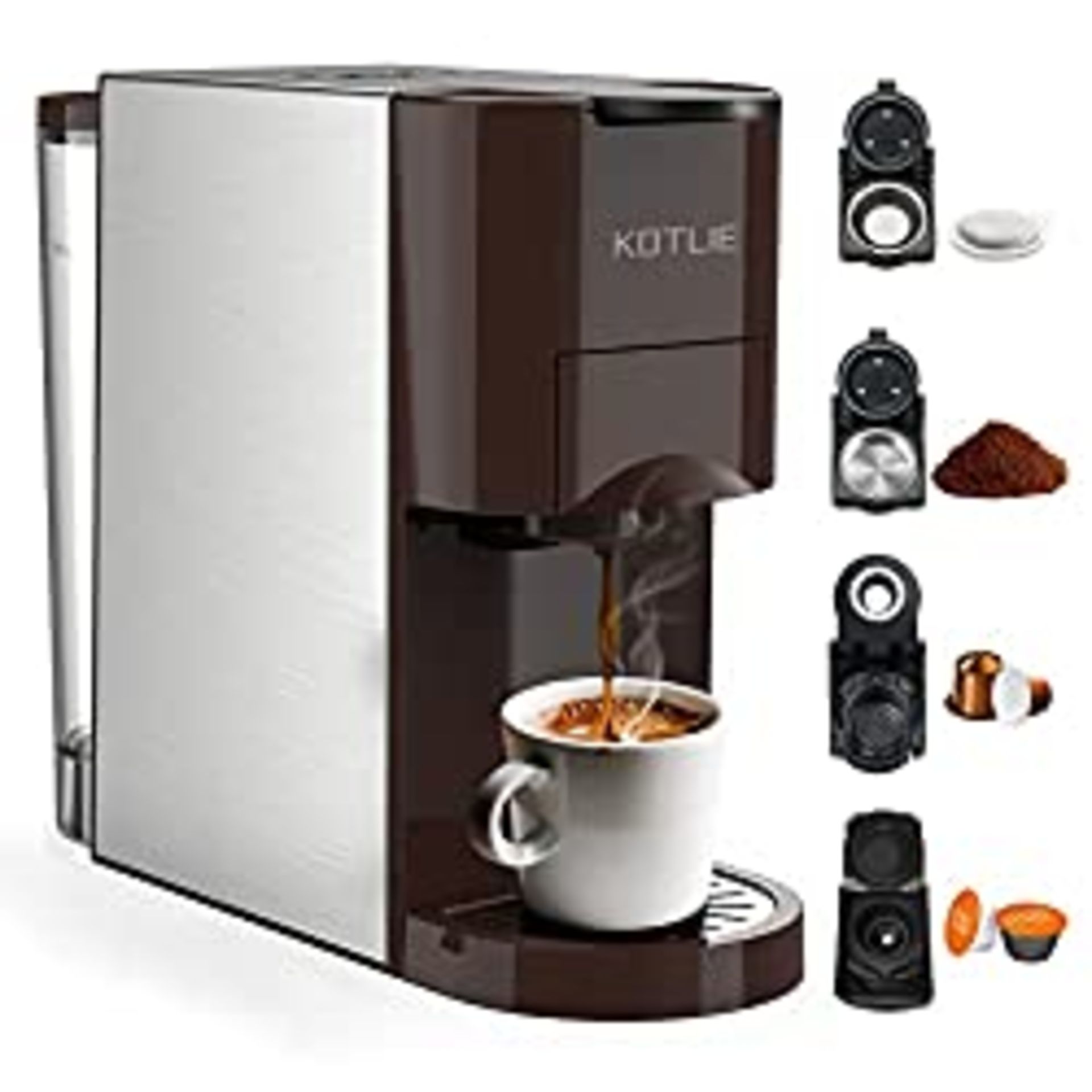 RRP £122.62 KOTLIE Espresso 4in1 Coffee Machine for Nespresso Original/Dolce