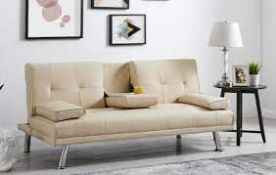 RRP £199.99 Bargainia Sofa Bed Model-412210 Cream