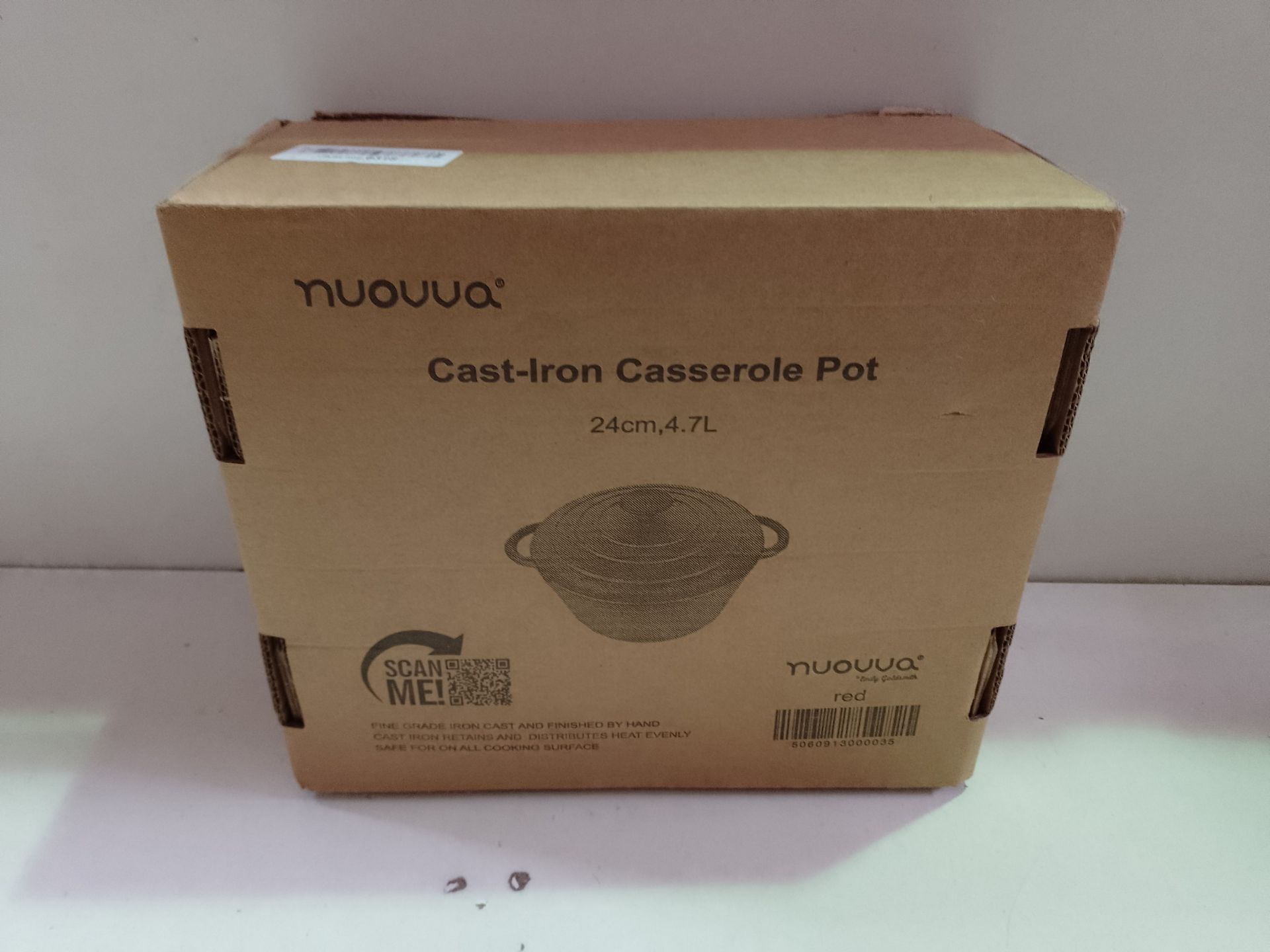 RRP £45.65 Cast Iron Pot with Lid Non-Stick Ovenproof Enamelled - Image 2 of 2