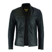 RRP £108.55 Leatherick Men s Leather Biker Jacket