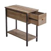 RRP £48.00 Aibiju Nightstand Table Mini Side Table with Drawer and Storage Shelves