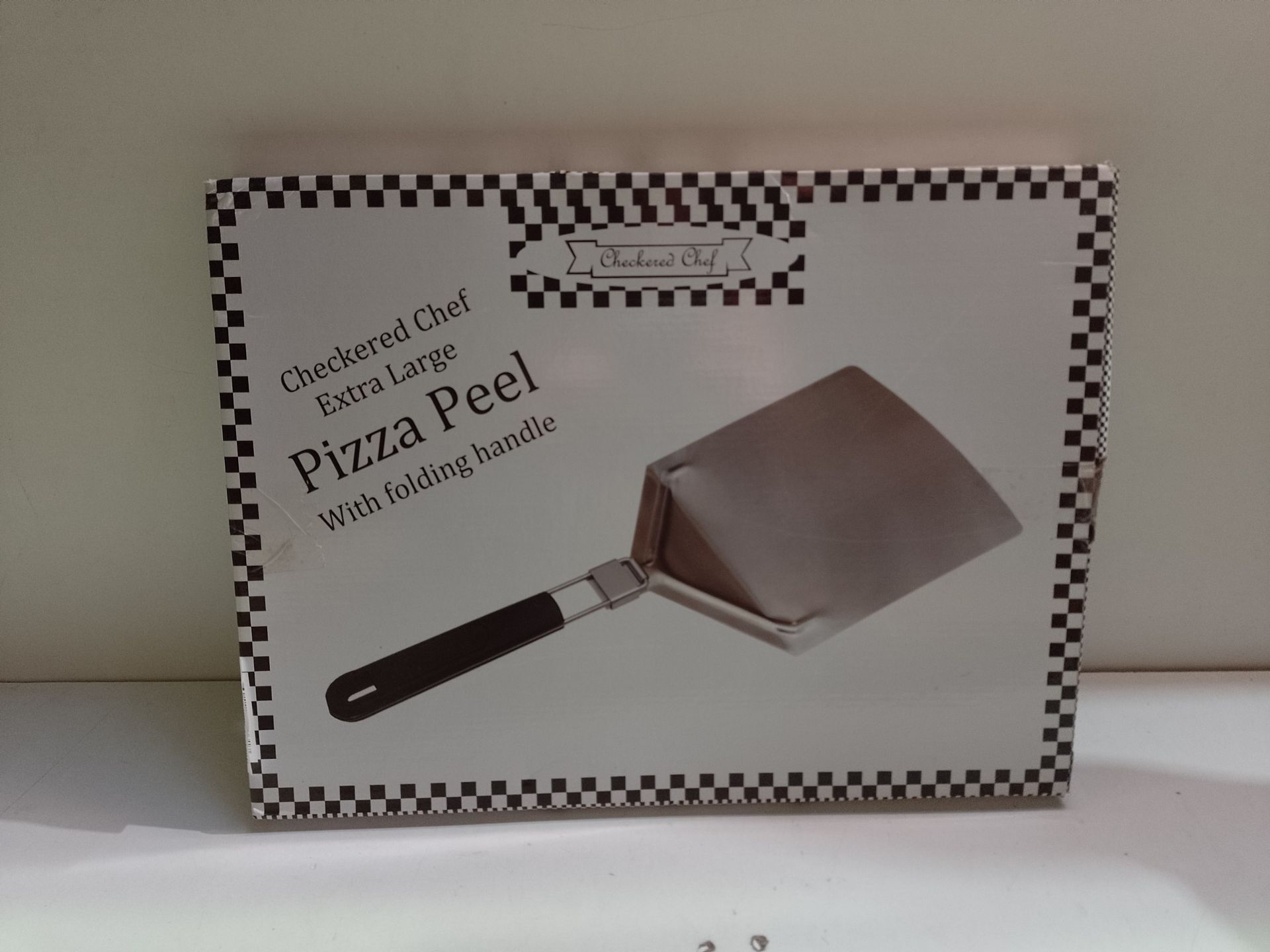 RRP £21.15 Checkered Chef Pizza Paddle - Image 2 of 2