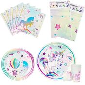 RRP £21.20 WERNNSAI Unicorn Party Tableware Set