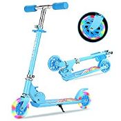 RRP £47.36 TENBOOM Scooter For Kids Ages 4-7 Boys Girls With Led Light Up Wheels