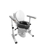 RRP £200.99 KMINA - Soft Raised Toilet Seat 4" + Toilet Frames for The Elderly (Pack)
