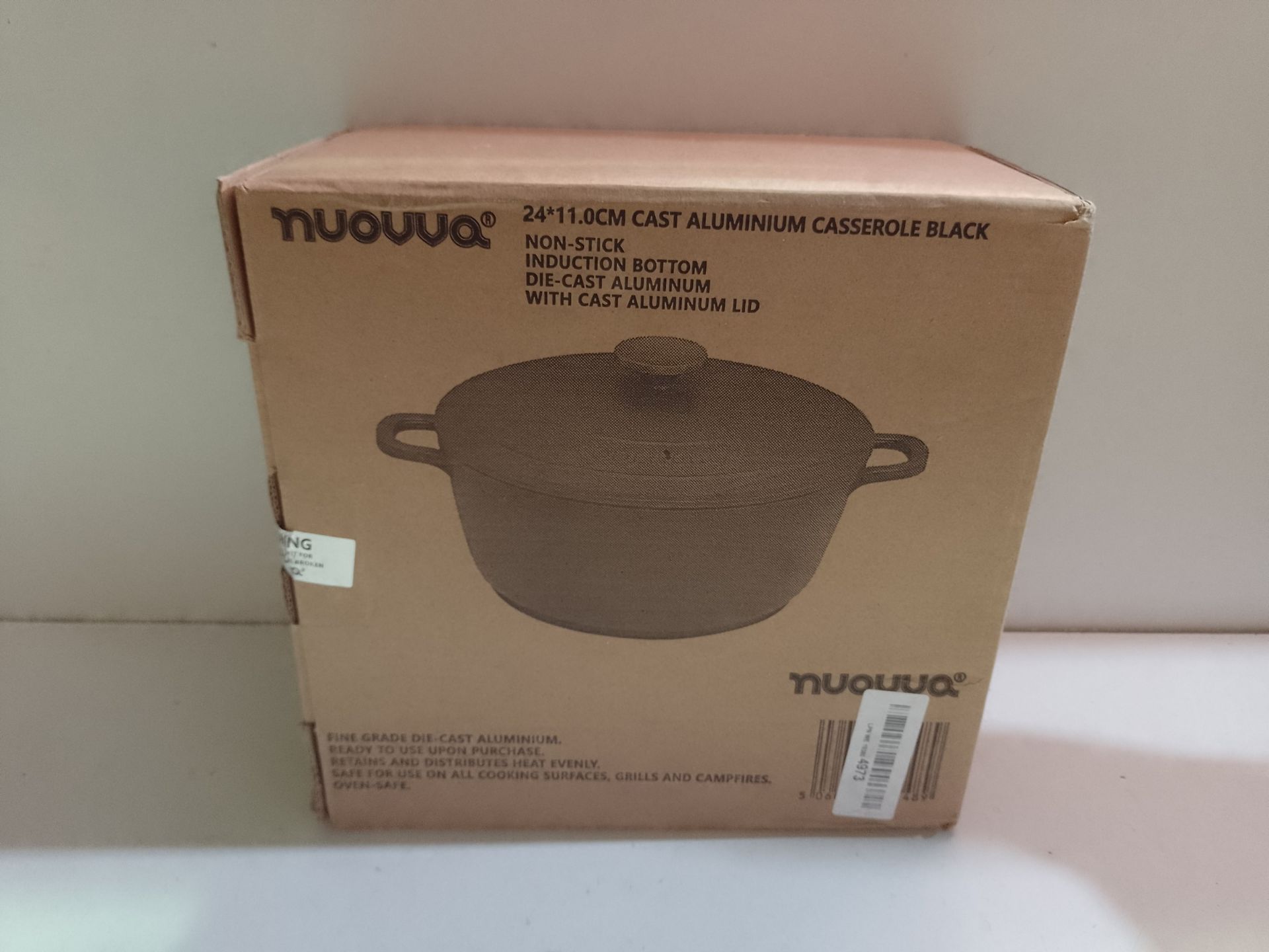 RRP £37.95 Non-Stick Aluminium Pot with Lid Sturdy Deep Dutch - Image 2 of 2