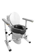 RRP £200.99 KMINA - Soft Raised Toilet Seat 4" + Toilet Frames for The Elderly (Pack)