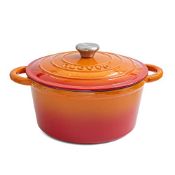 RRP £44.65 Cast Iron Pot with Lid Non-Stick Ovenproof Enamelled