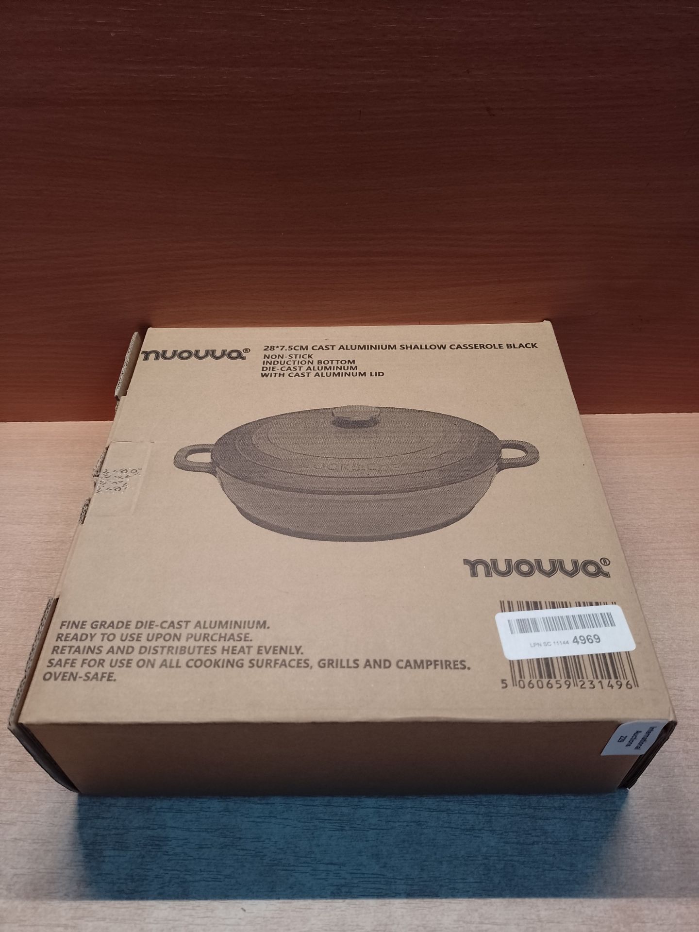 RRP £37.95 Non-Stick Aluminium Pot with Lid Sturdy Shallow - Image 2 of 2
