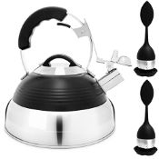 RRP £45.20 iCool-Handle Tea Kettle Whistling Black