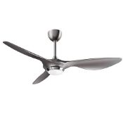 RRP £216.36 reiga 132CM Silver Smart Ceiling Fan with Dimmable