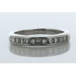 Platinum Channel Set Semi Eternity Diamond Ring 0.50 Carats - Valued By AGI £3,030.00 - Eleven