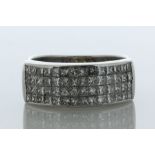 18ct White Gold Channel Set Four Row Semi Eternity Diamond Ring 2.00 Carats - Valued By AGI £4,830.