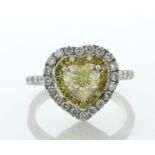 18ct White Gold Heart Shaped Cluster Diamond Ring (1.04) 1.79 Carats - Valued By AGI £17,400.00 -