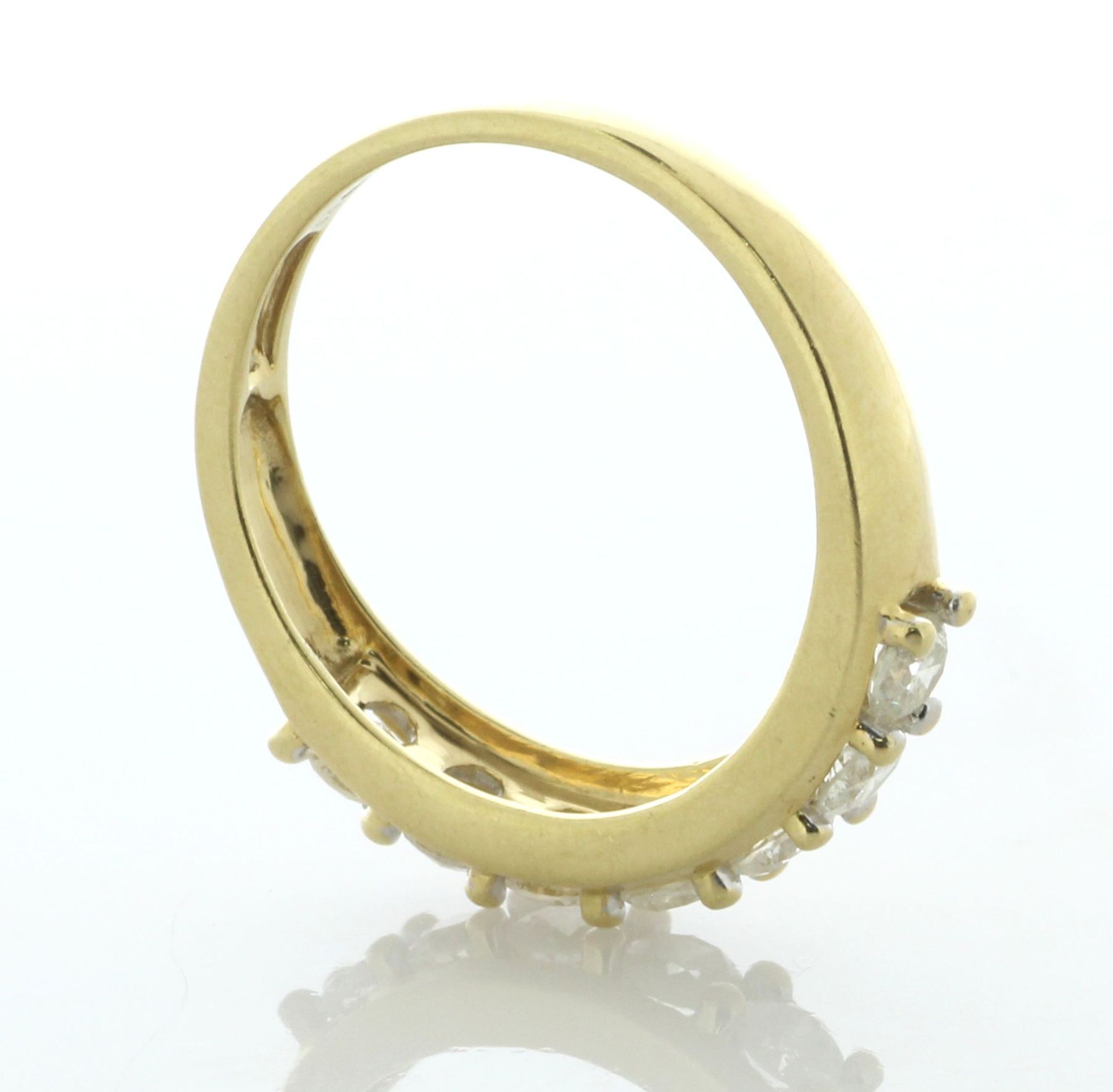 18ct Yellow Gold Claw Set Semi Eternity Diamond Ring 1.00 Carats - Valued By AGI £2,530.00 - A - Image 5 of 5