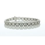 18ct White Gold Fancy Diamond Link Bracelet 4.00 Carats - Valued By AGI £9,995.00 - This stunning