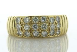 18ct Yellow Gold Cluster Diamond Ring 1.00 Carats - Valued By AGI £3,860.00 - A cluster of