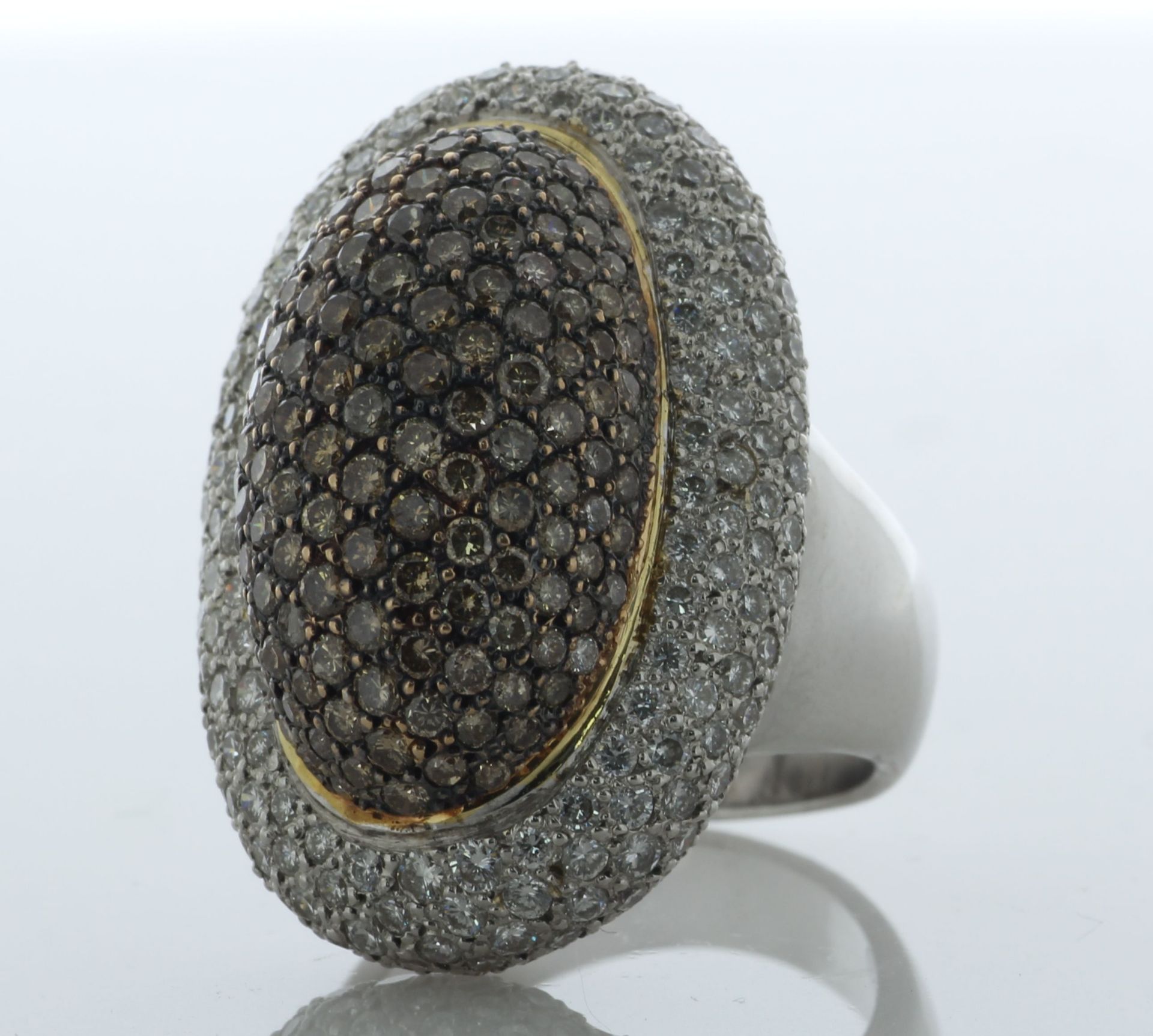 18ct White Gold Cocktail Pavé Dome Diamond Ring 7.00 Carats - Valued By AGI £17,950.00 - A one-off - Image 7 of 8