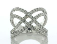 10ct White Gold Open Work Diamond Ring 1.00 Carats - Valued By AGI £8,250.00 - A glamorous ring