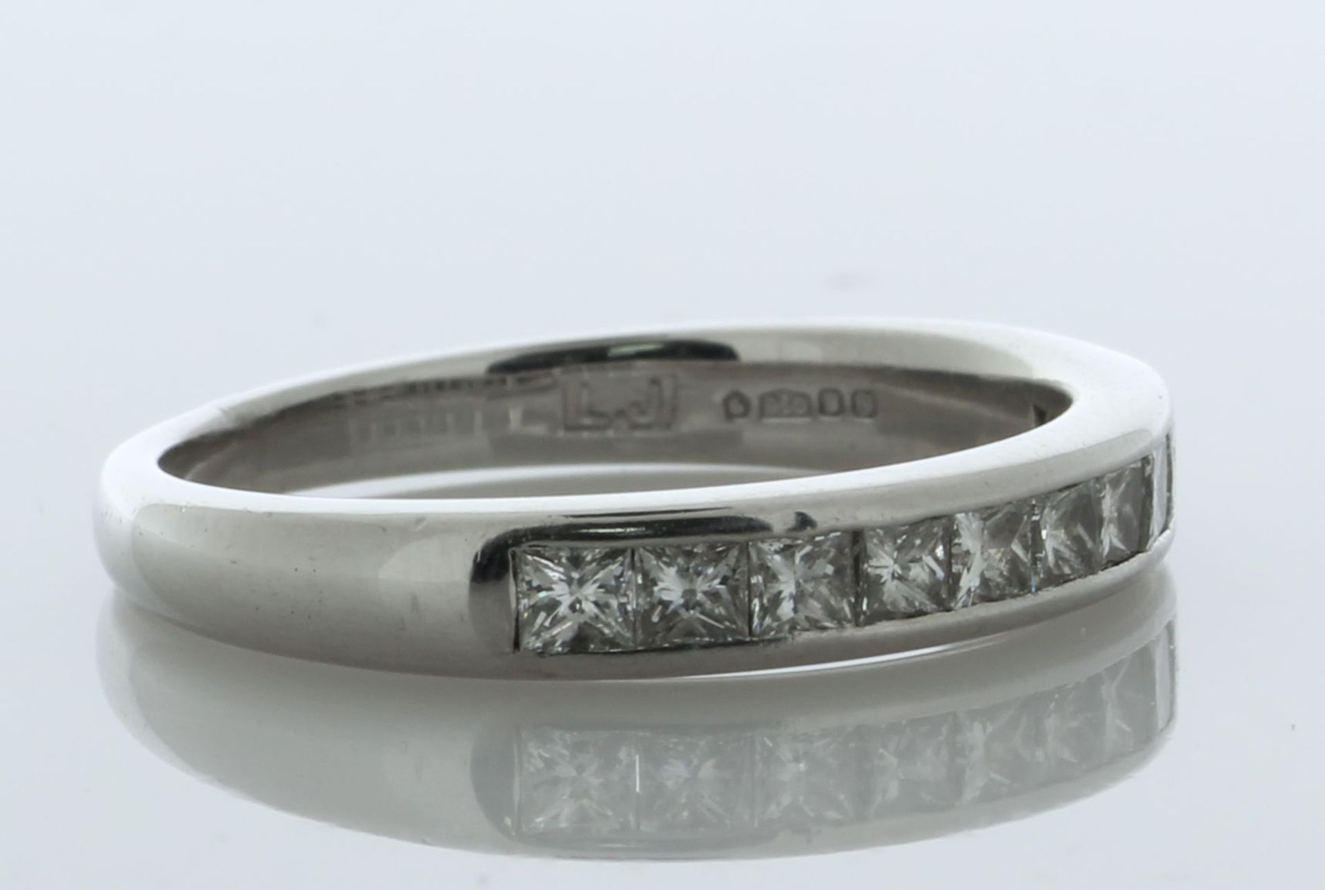 Platinum Channel Set Semi Eternity Diamond Ring 0.50 Carats - Valued By AGI £3,030.00 - Eleven - Image 2 of 5