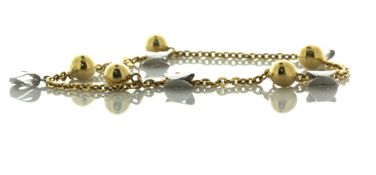 18ct Yellow Gold Two-Tone Charm Bracelet - Valued By AGI £1,875.00 - This lovely two tone 18ct