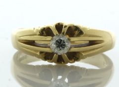 18ct Yellow Gold Single Stone Fancy Claw Set Diamond Ring 0.25 Carats - Valued By AGI £2,105.00 -