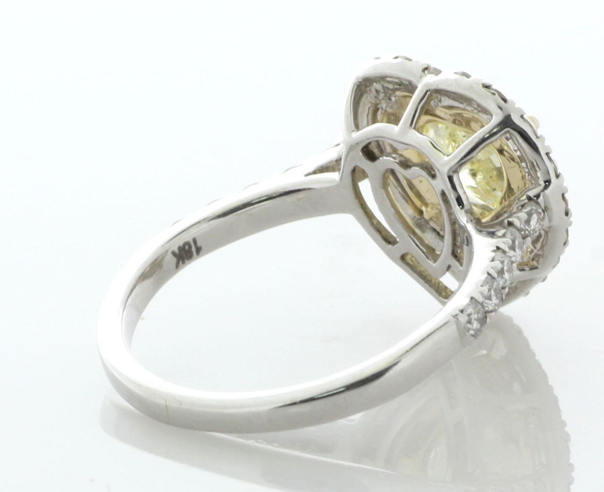 18ct White Gold Heart Shaped Cluster Diamond Ring (1.04) 1.79 Carats - Valued By AGI £17,400.00 - - Image 4 of 6