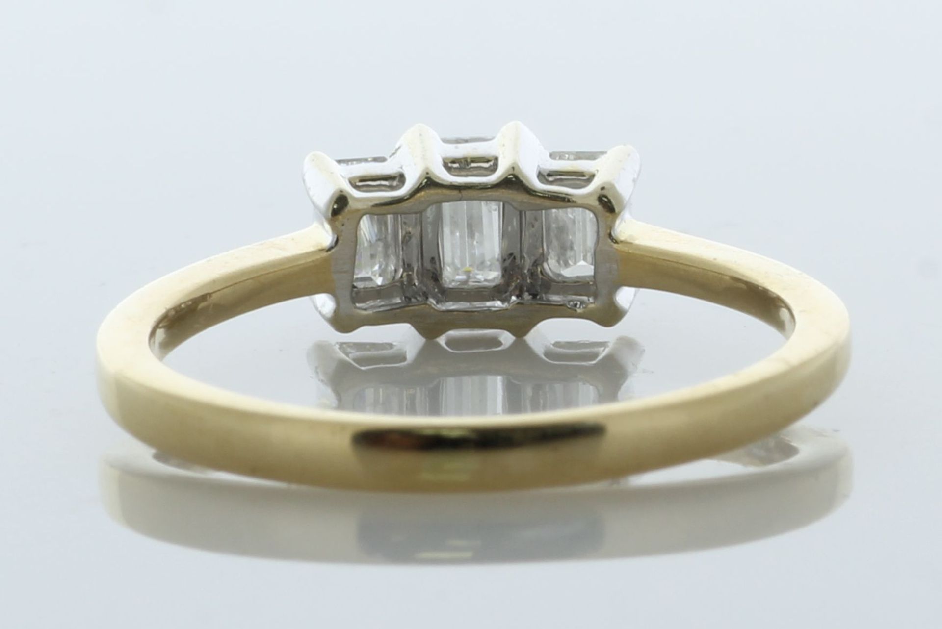 18ct Yellow Gold Three Stone Emerald Cut Ring 0.60 Carats - Valued By AGI £3,150.00 - A lovely three - Image 4 of 5