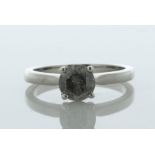 18ct White Gold Single Stone Prong Set Diamond Ring 1.00 Carats - Valued By AGI £6,110.00 - One