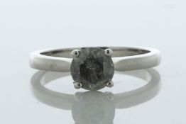 18ct White Gold Single Stone Prong Set Diamond Ring 1.00 Carats - Valued By AGI £6,110.00 - One