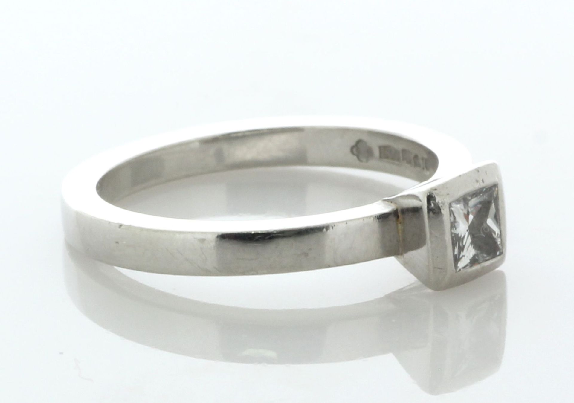 Platinum Single Stone Princess Cut Diamond Ring 0.40 Carats - Valued By AGI £3,325.00 - One princess - Image 2 of 5