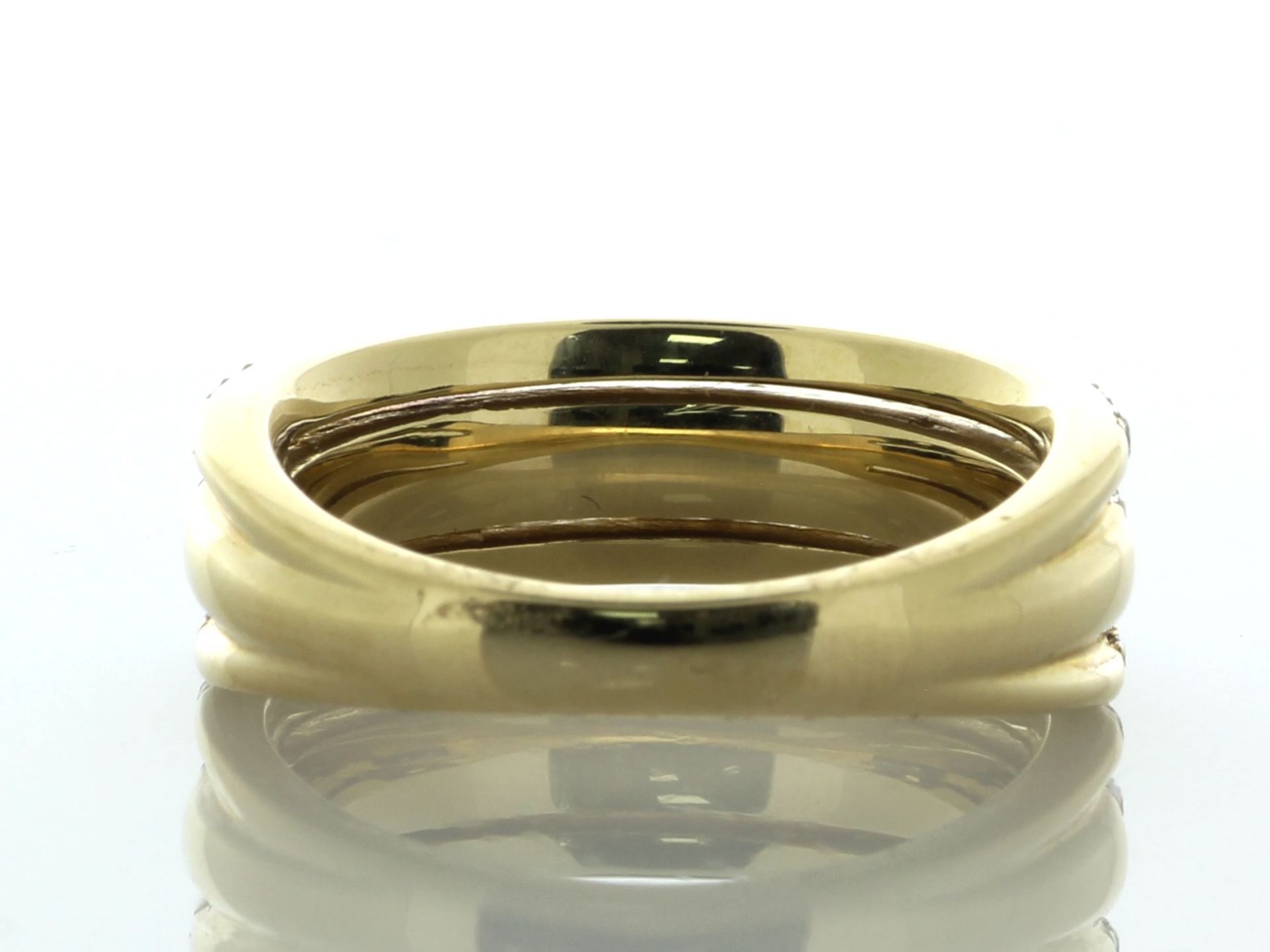 14ct Yellow Gold triple band Semi Eternity Diamond Ring 1.00 Carats - Valued By AGI £7,450.00 - A - Image 3 of 6