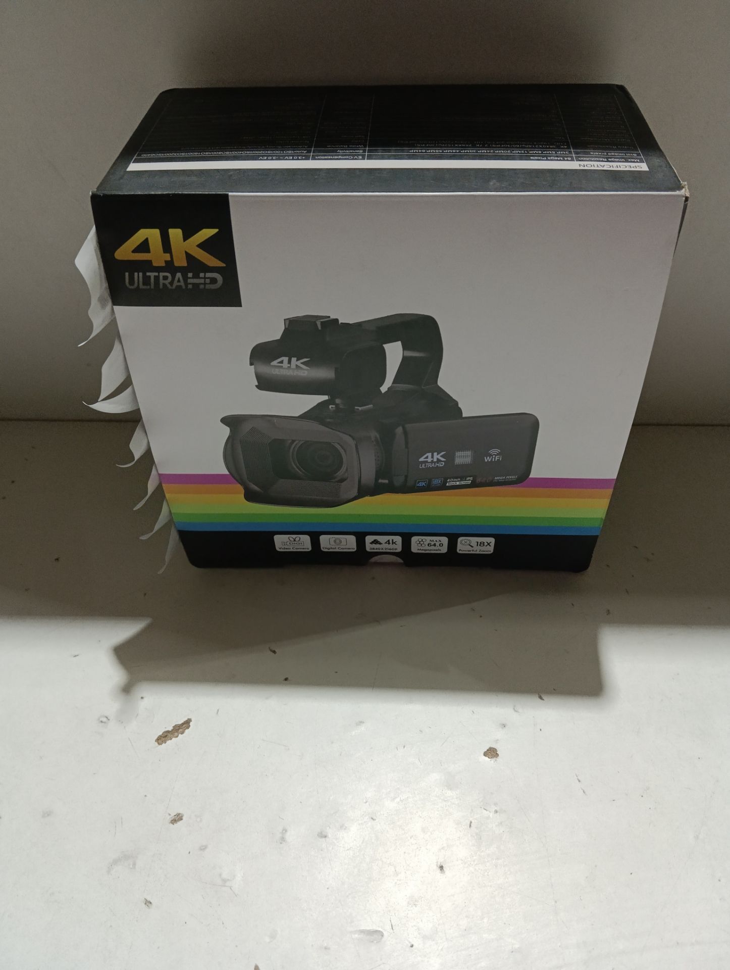 RRP £273.99 QUICKCLAP Camcorder 4K Video Camera HD Auto Focus 64MP - Image 2 of 2