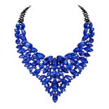 RRP £22.82 Ever Faith Royal Blue Chunky Collar Necklace