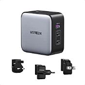 RRP £43.39 UGREEN USB C Charger 65W Travel Adapter Worldwide Nexode