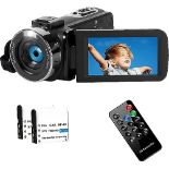 RRP £79.90 DREANNI Camcorder Video Camera 2.7K 42MP 18X Digital