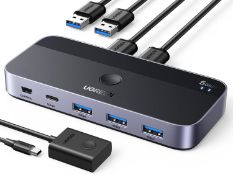 RRP £39.57 UGREEN USB 3.0 Switch 2PC with 1 x USB C Port and 3 x USB A Ports