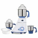 RRP £150.70 Preethi Blue Leaf Diamond 750-Watt Mixer Grinder, 3-Piece, Blue/White