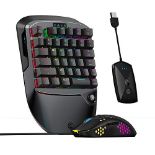 RRP £114.15 Gaming 2.4GHz One Handed Keyboard and Mouse Combo