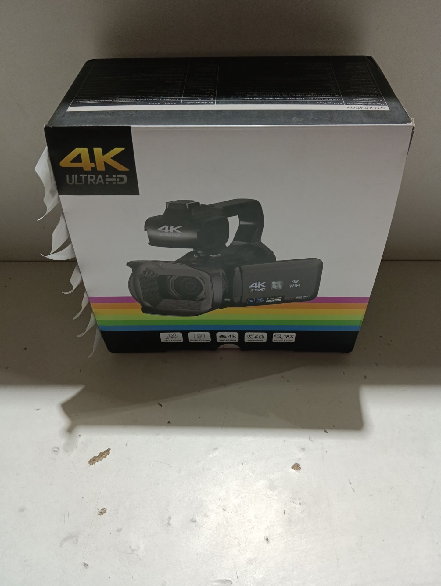 RRP £273.99 QUICKCLAP Camcorder 4K Video Camera HD Auto Focus 64MP - Image 2 of 2