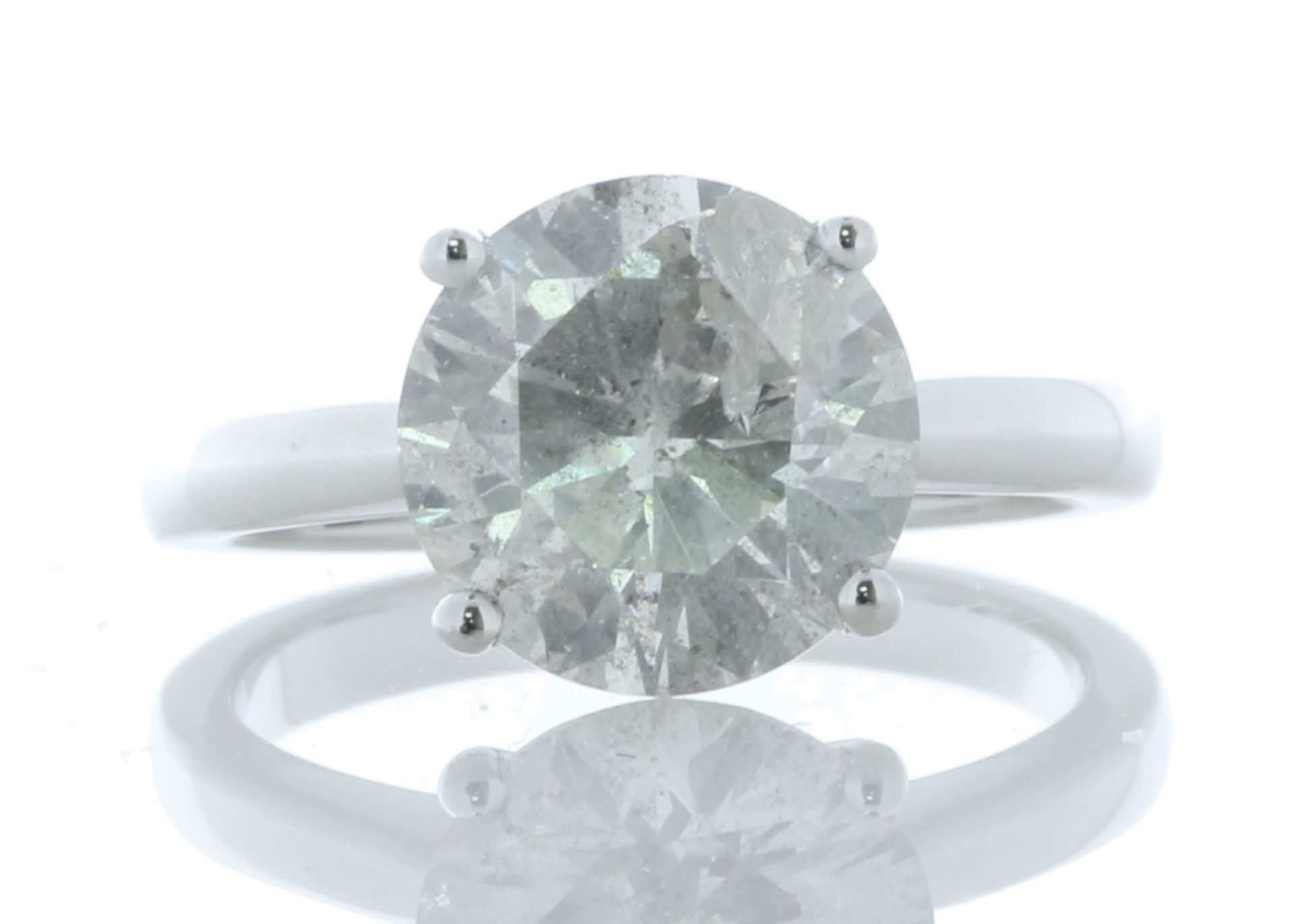 18ct White Gold Single Stone Prong Set Diamond Ring 3.01 Carats - Valued By GIE £117,850.00 - A