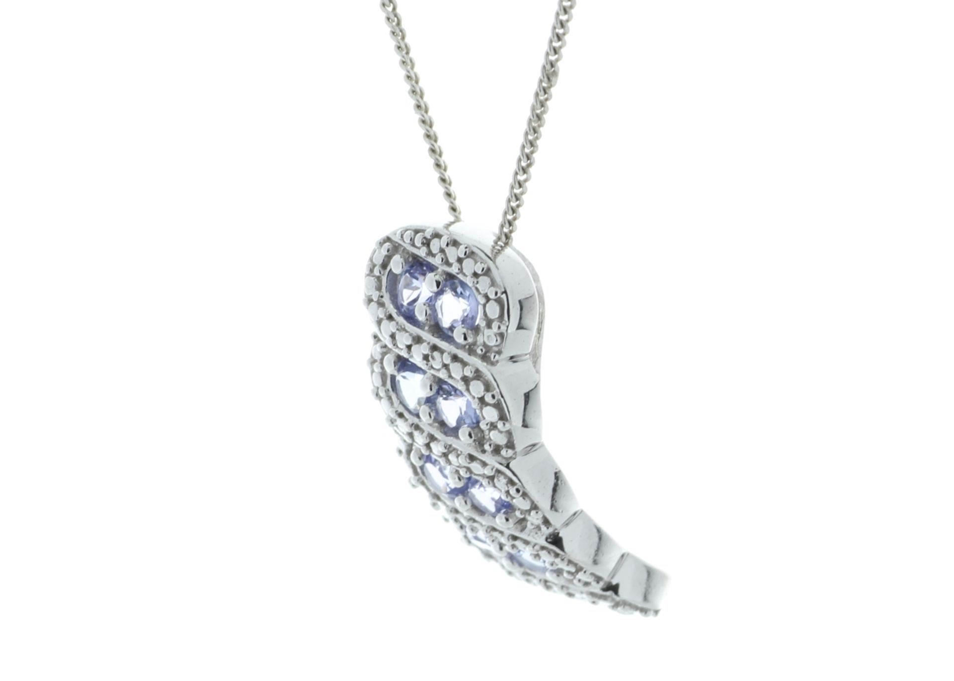 Silver Tanzanite Pendant - Valued By AGI £288.00 - Sterling silver tanzanite pendant, set with ten - Image 2 of 4