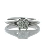 18ct White Gold Single Stone Prong Set Diamond Ring 0.71 Carats - Valued By GIE £13,130.00 - A