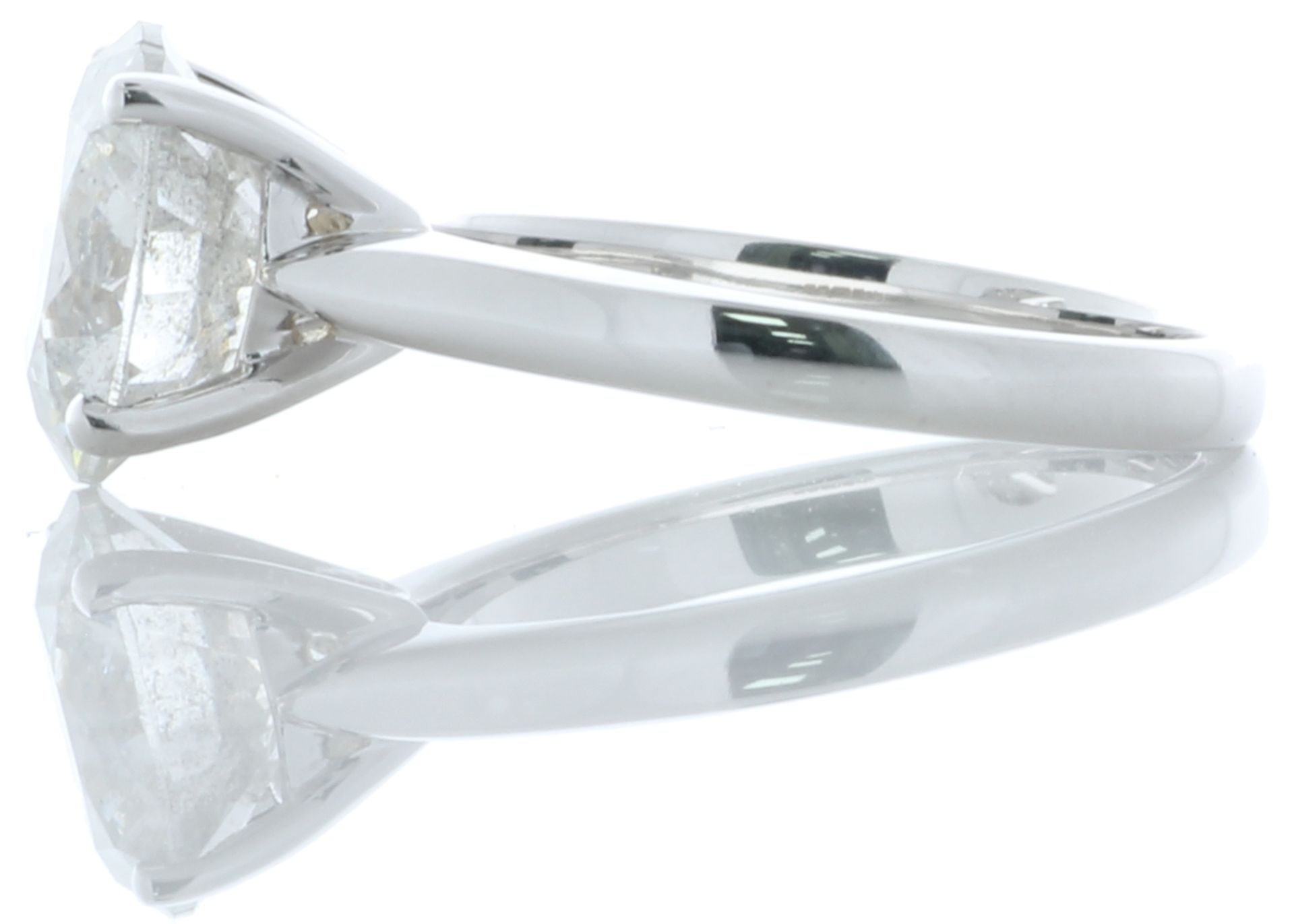 18ct White Gold Single Stone Prong Set Diamond Ring 3.01 Carats - Valued By GIE £117,850.00 - A - Image 4 of 5