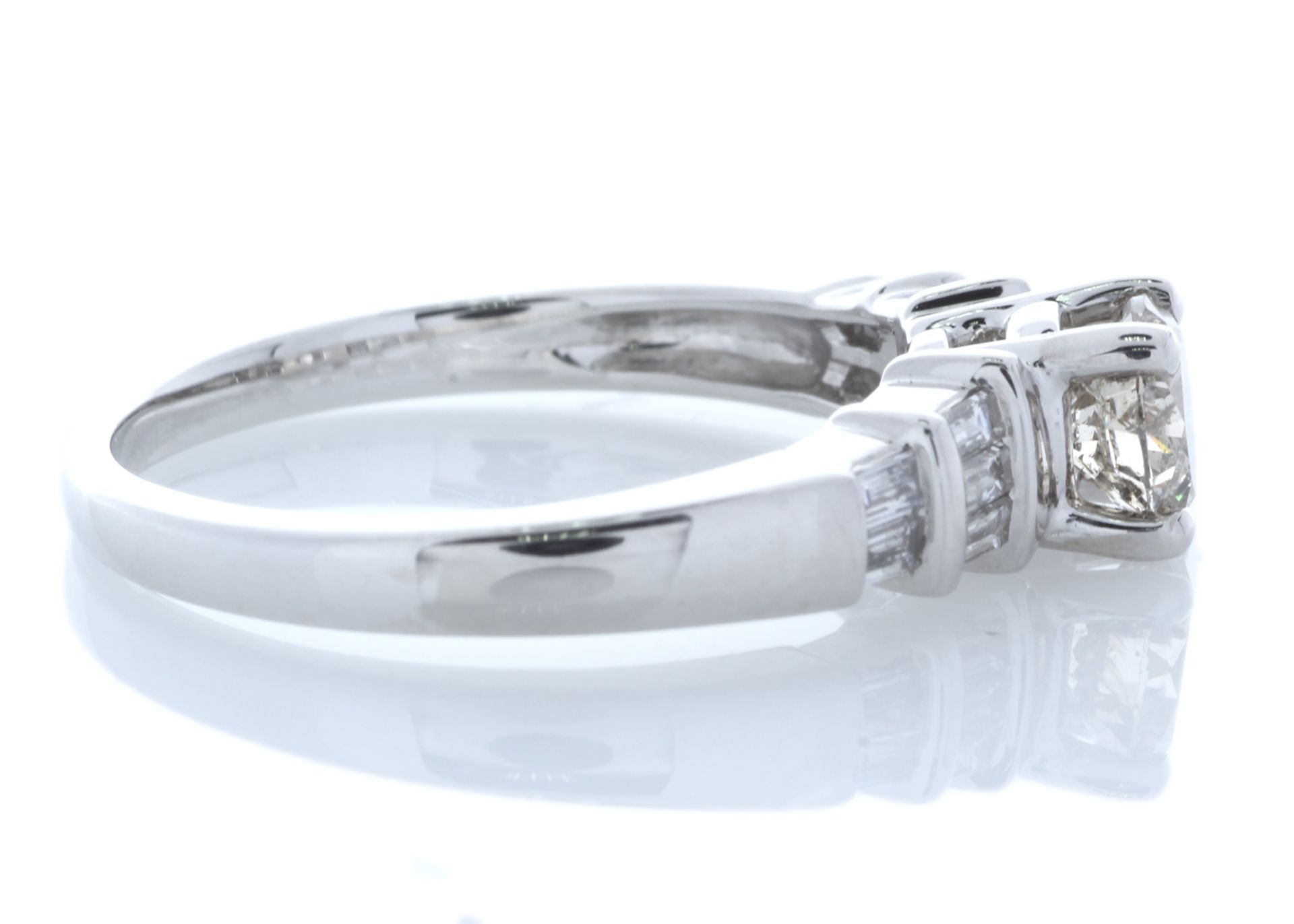 18ct White Gold Single Stone With Stone Set Shoulders Diamond Ring 0.84 Carats - Valued By GIE £6, - Image 4 of 5