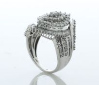 10ct White Gold Fancy Cluster Diamond Ring 2.00 Carats - Valued By IDI £5,250.00 - This unique and