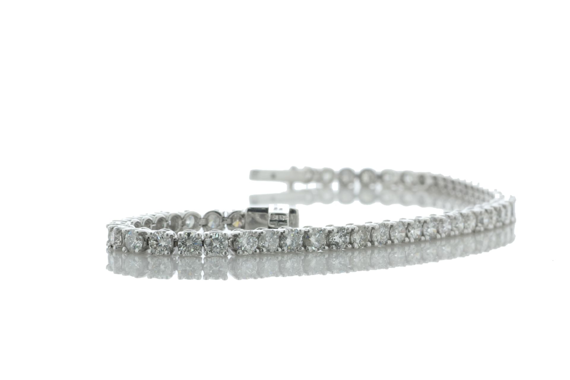 18ct White Gold Tennis Diamond Bracelet 11.53 Carats - Valued By IDI £72,630.00 - Thirty seven round - Image 4 of 5