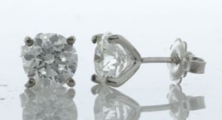 18ct White Gold LAB GROWN Diamond Earrings 3.40 Carats - Valued By AGI £28,340.00 - Two stunning