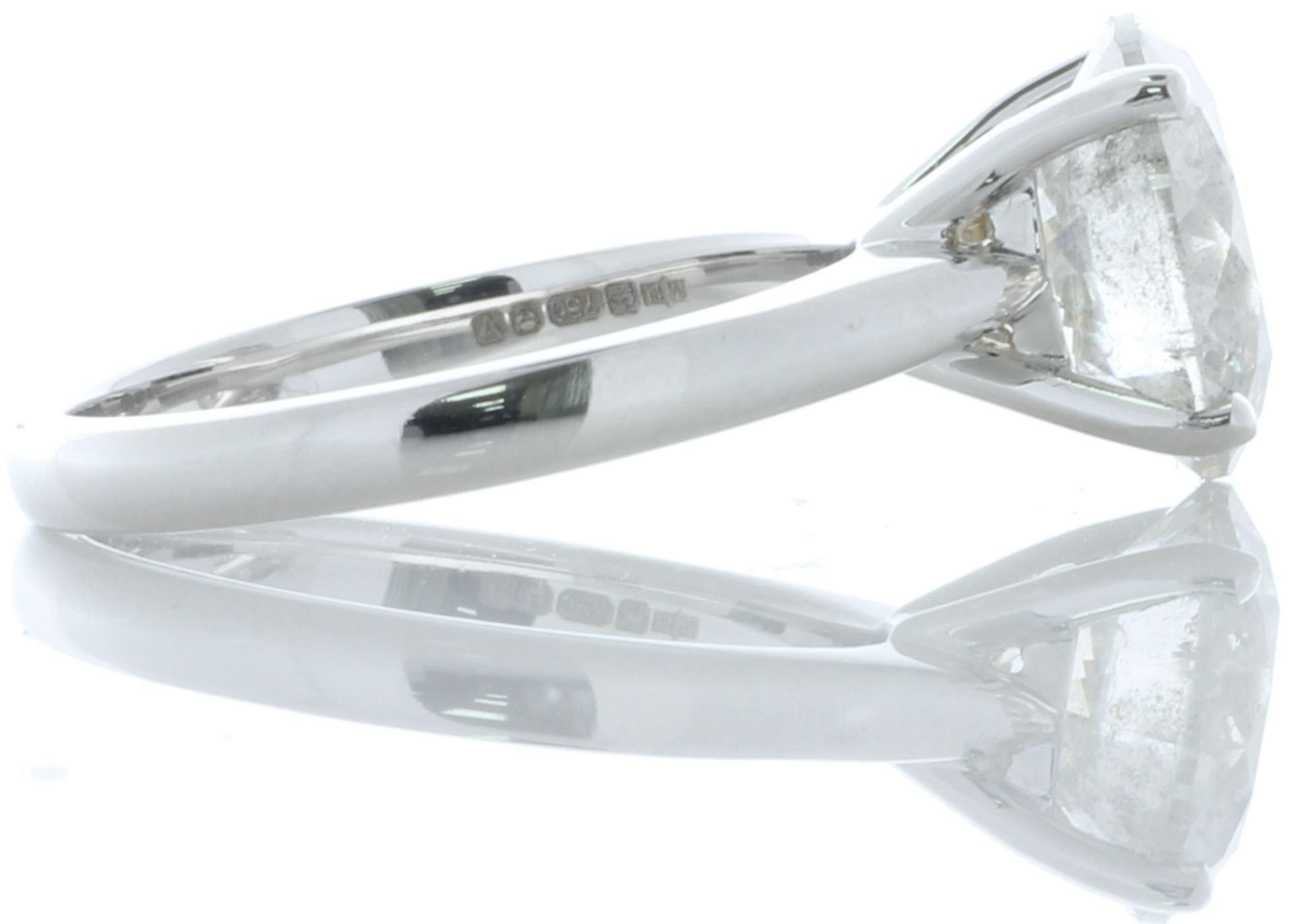 18ct White Gold Single Stone Prong Set Diamond Ring 3.01 Carats - Valued By GIE £117,850.00 - A - Image 2 of 5