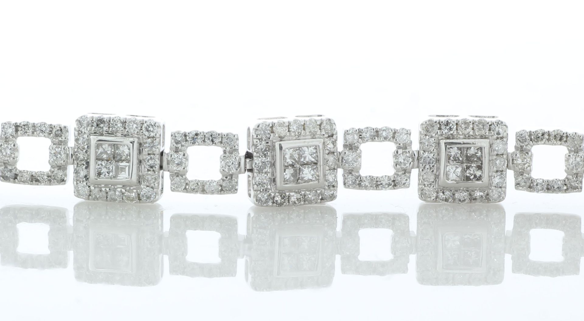 14ct White Gold Full Eternity Diamond Bracelet 3.80 Carats - Valued By IDI £19,850.00 - This - Image 2 of 4